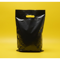 Пакет Банан 30х40см Чорний Глянцевий З Вашим Логотипом