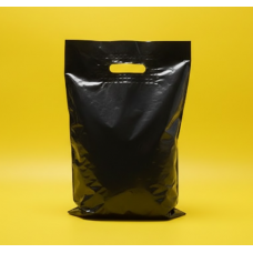 Пакет Банан 30х40см Чорний Глянцевий З Вашим Логотипом