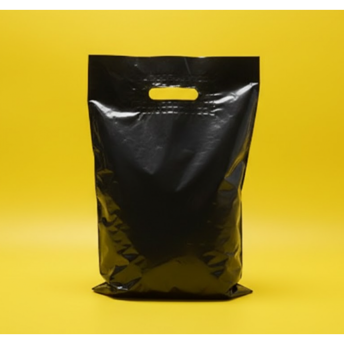 Пакет Банан 30х40см Чорний Глянцевий З Вашим Логотипом