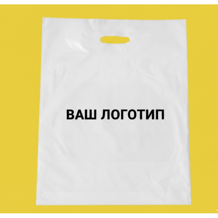 Пакет Банан 40х50см Білий глянцевий З Вашим Логотипом