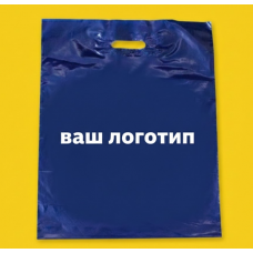 Пакет Банан 40х50см Синій глянцевий З Вашим Логотипом