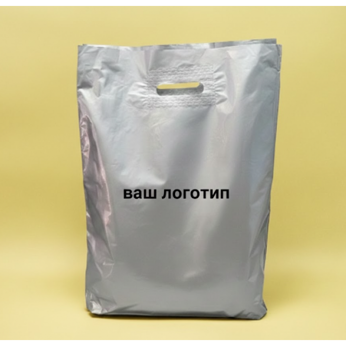 Пакет Банан 40х50см Срібний З Вашим Логотипом