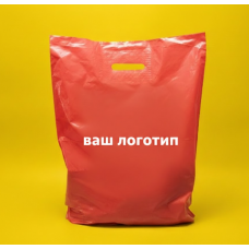 Пакет Банан 40х50см Червоний глянцевий З Вашим Логотипом