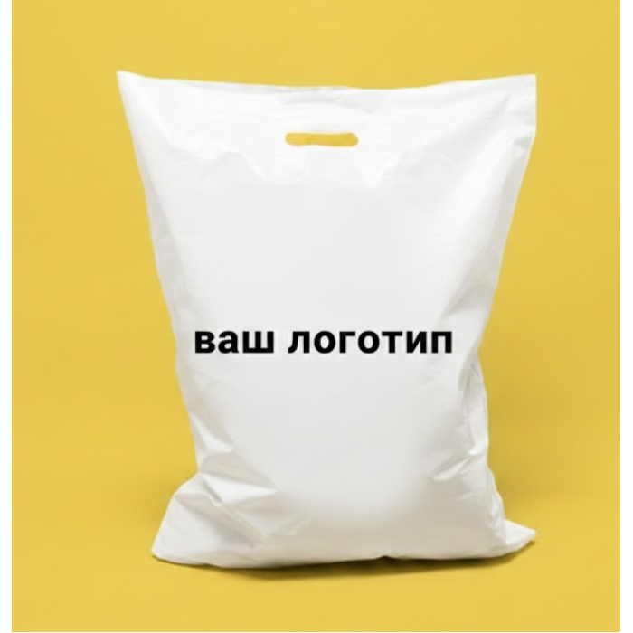 Пакет Банан 50х60см Білий глянцевий З Вашим Логотипом