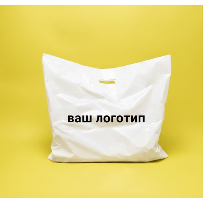 Пакет Банан 58х48см Білий глянцевий З Вашим Логотипом