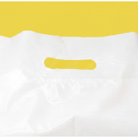 Opakowanie na banany 60x60cm, białe, błyszczące, z Twoim logo