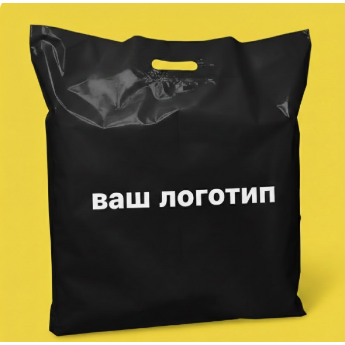 Пакет Банан 60х60см Чорний глянцевий З Вашим Логотипом