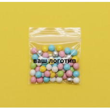 Зіп-пакет Глянцевий Прозорий 9х9см З Вашим Логотипом