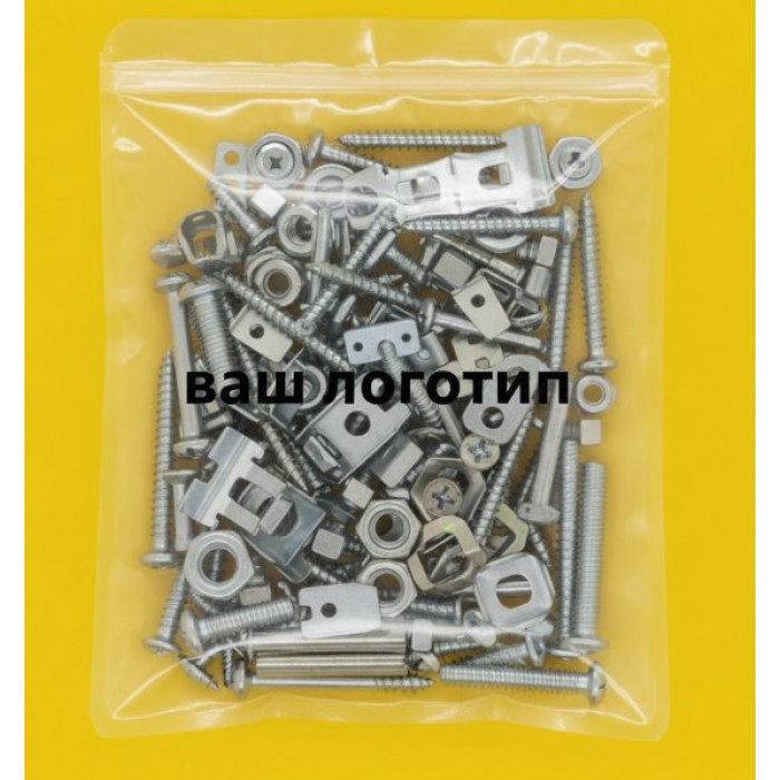 Зіп-пакет Глянцевий Прозорий 15х20см З Вашим Логотипом