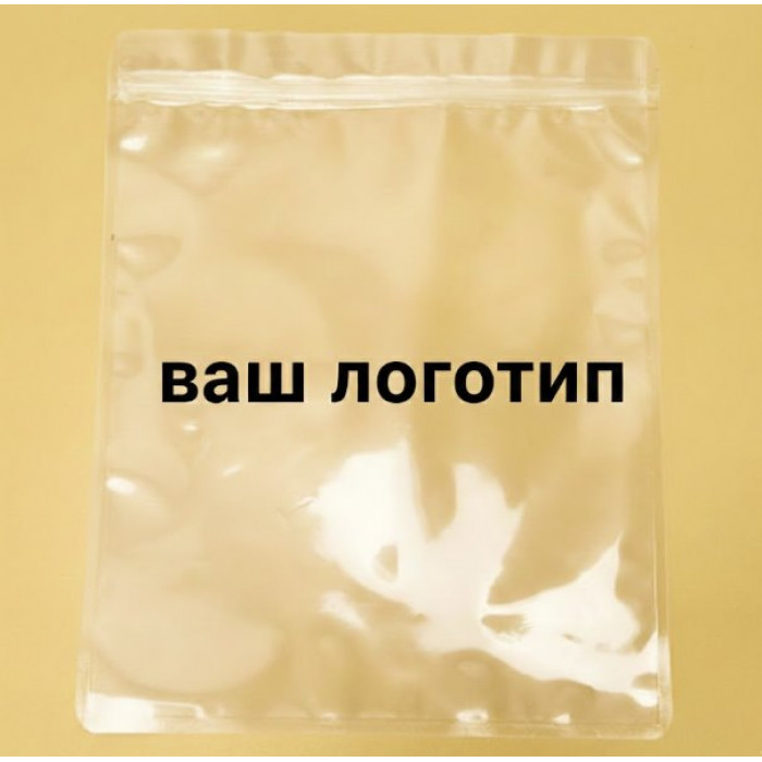 Зіп-пакет Глянцевий Прозорий 20х25см З Вашим Логотипом