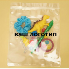 Зіп-пакет Глянцевий Прозорий 20х25см З Вашим Логотипом