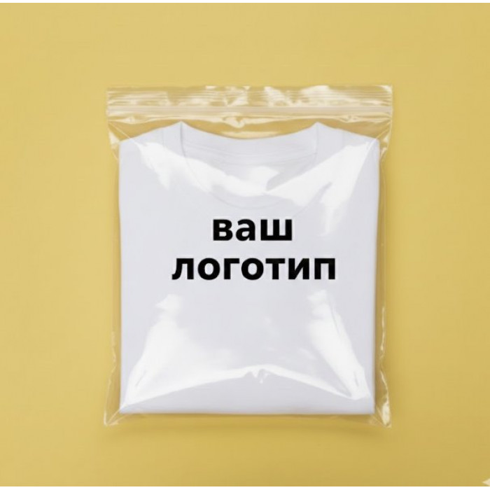 Зіп-пакет Глянцевий Прозорий 24х30см З Вашим Логотипом