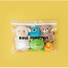 Зіп-пакет Глянцевий Прозорий 30х25см З Вашим Логотипом