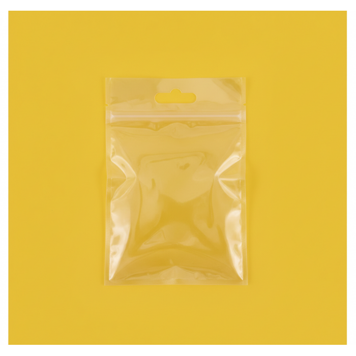 Зіп-пакет Прозорий Глянцевий 20х30см з ручкою та Вашим Логотипом