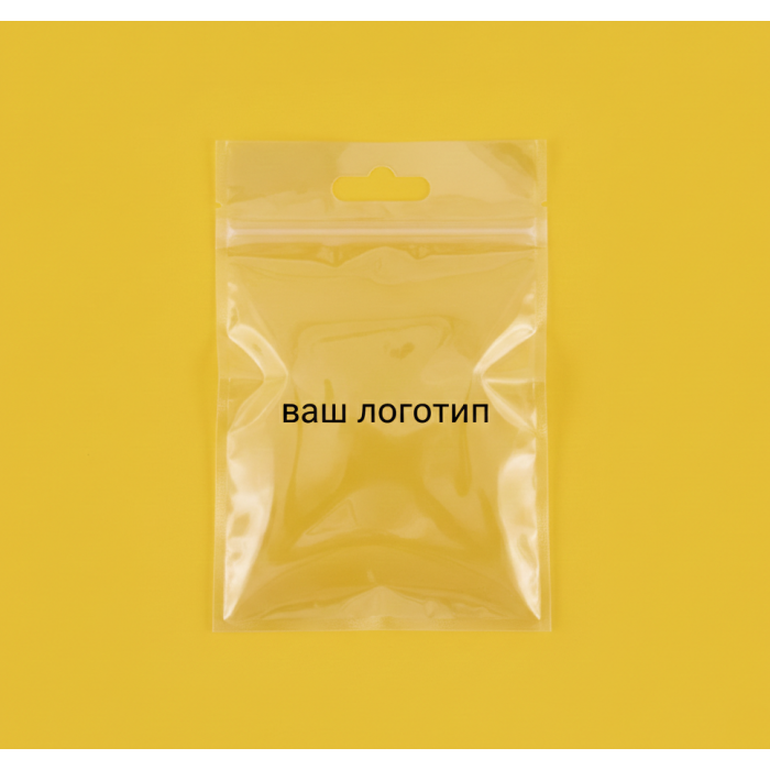 Зіп-пакет Прозорий Глянцевий 20х30см з ручкою та Вашим Логотипом
