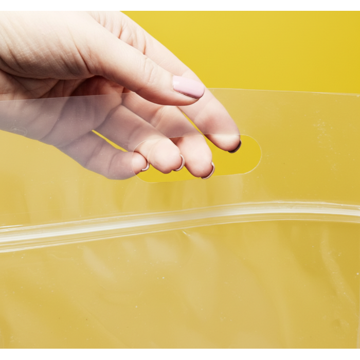 Зіп-пакет Прозорий Глянцевий 28х42см з ручкою та Вашим Логотипом