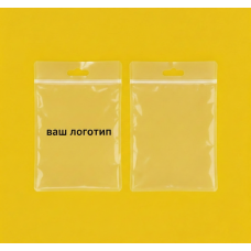 Зіп-пакет Прозорий Глянцевий 28х42см з ручкою та Вашим Логотипом