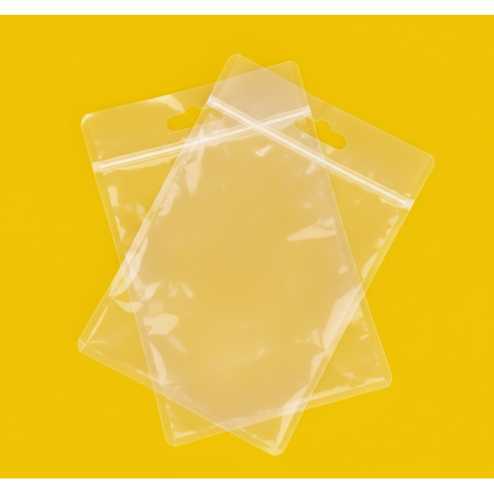 Зіп-пакет Прозорий Глянцевий 28х42см з ручкою та Вашим Логотипом