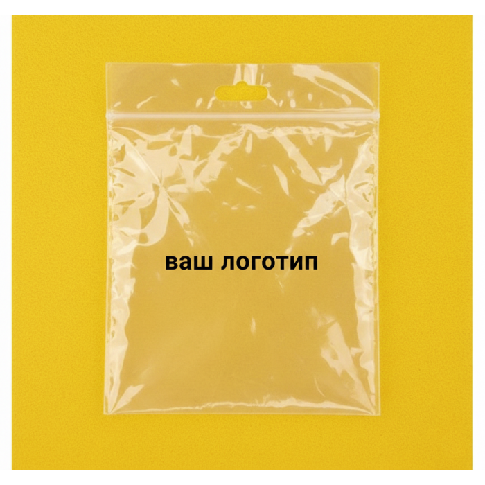 Зіп-пакет Прозорий Глянцевий 35х45см з ручкою та Вашим Логотипом