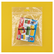 Зіп-пакет Прозорий Глянцевий 35х45см з ручкою та Вашим Логотипом