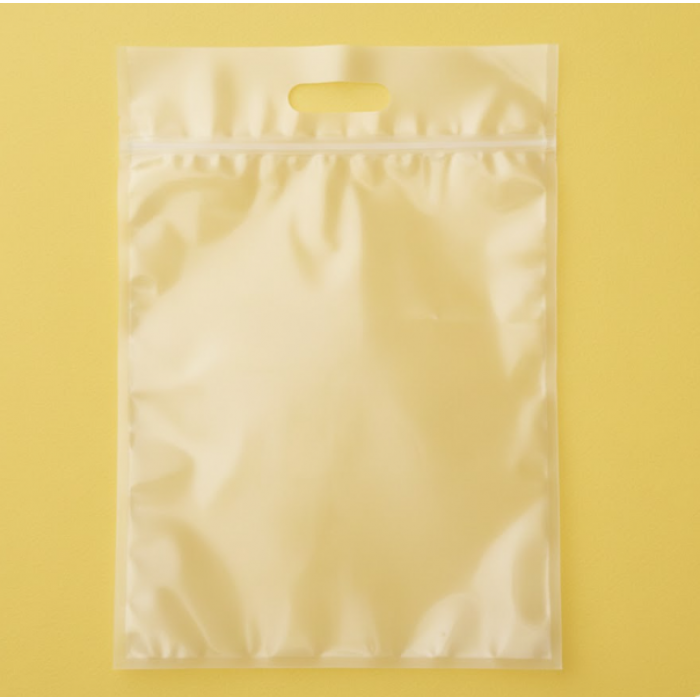 Зіп-пакет Прозорий Матовий 28х42см з ручкою та Вашим Логотипом