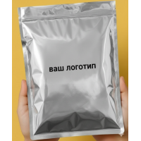 Зіп-пакет Срібний 35х45см З Вашим Логотипом
