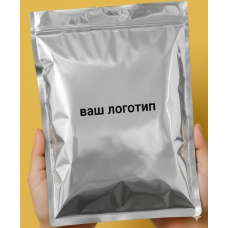 Зіп-пакет Срібний 35х45см З Вашим Логотипом
