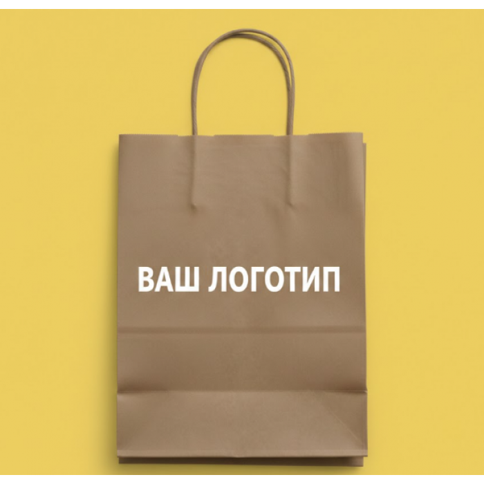 Крафт Пакет З Вашим Логотипом Бурого Кольору 15х24cм Кручена ручка 