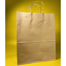 Крафт Пакет З Вашим Логотипом Бурого Кольору 25х35cм Кручена ручка 