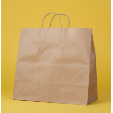 Крафт Пакет З Вашим Логотипом Бурого Кольору 32х30cм Кручена ручка 