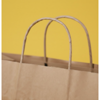 Крафт Пакет З Вашим Логотипом Бурого Кольору 32х30cм Кручена ручка 