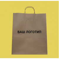 Torba Kraft z Twoim logo, kolor brązowy, 32x42 cm, skręcony uchwyt