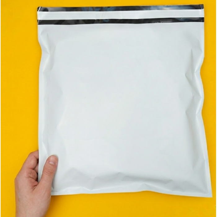 Бандерольний Кур'єрський Пакет Білого кольору матовий 43х48см З Вашим Логотипом