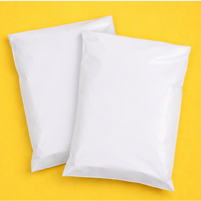 Білий Кур'єрський Пакет 19х24см 4 см клапан З Вашим Логотипом