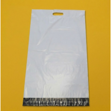 Білий Кур'єрський Пакет з ручкою 30х34см 40 см клапан З Вашим Логотипом