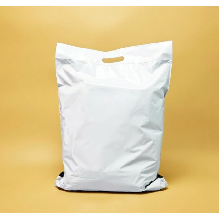 Білий Кур'єрський Пакет з ручкою 40х54см 40 см клапан З Вашим Логотипом