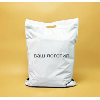 Biała torba kurierska z uchwytem 40x54cm 40 cm klapa z Twoim logo