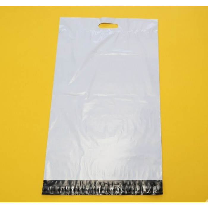 Білий Кур'єрський Пакет з ручкою 40х54см 40 см клапан З Вашим Логотипом