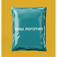 Turkusowa torba kurierska 30x40cm, zawór 40mm z Twoim logo