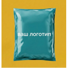 Turkusowa torba kurierska 30x40cm, zawór 40mm z Twoim logo