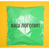 Zielona torba kurierska 38x40cm, zawór 40mm z Twoim logo