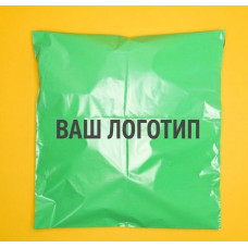 Zielona torba kurierska 38x40cm, zawór 40mm z Twoim logo