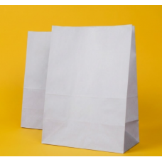 Крафт Пакет З Вашим Логотипом Білого Кольору 25х35cм Без ручок 