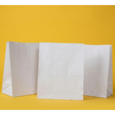 Крафт Пакет З Вашим Логотипом Білого Кольору 25х35cм Без ручок 
