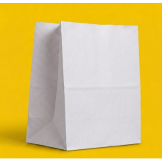 Крафт Пакет З Вашим Логотипом Білого Кольору 32х30cм Без ручок 