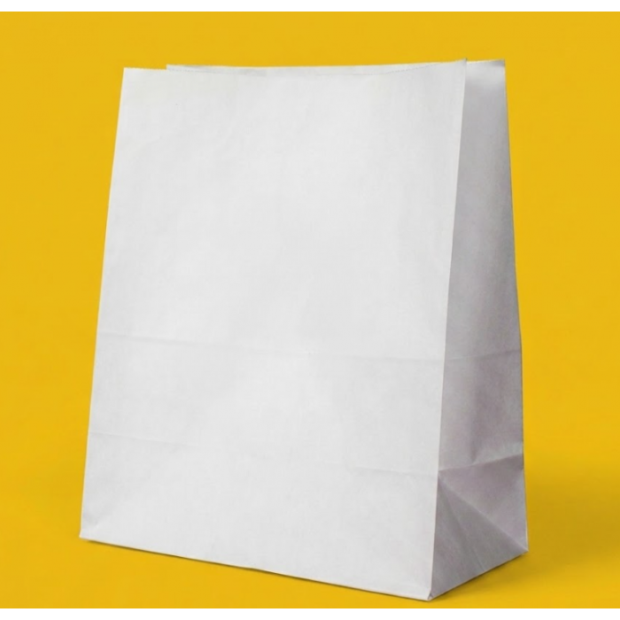 Крафт Пакет З Вашим Логотипом Білого Кольору 32х42cм Без ручок 