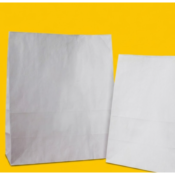 Крафт Пакет З Вашим Логотипом Білого Кольору 32х42cм Без ручок 