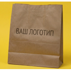 Крафт Пакет З Вашим Логотипом Бурого Кольору 32х42cм Без ручок 