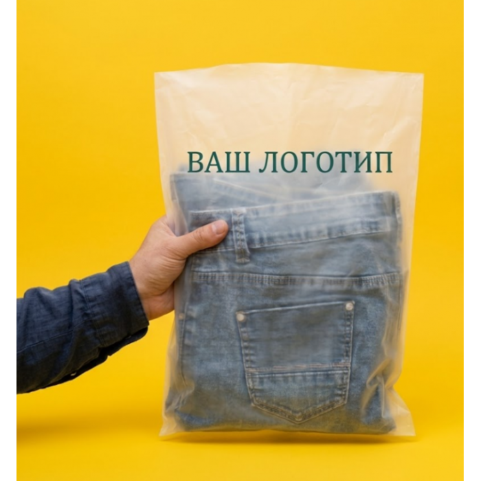 Фасувальний Матовий Прозорий Пакет 40х60см З Вашим Логотипом