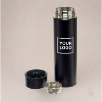 Termos "Tempa" z wyświetlaczem LED 450 ml z logo (z sitkiem do herbaty)